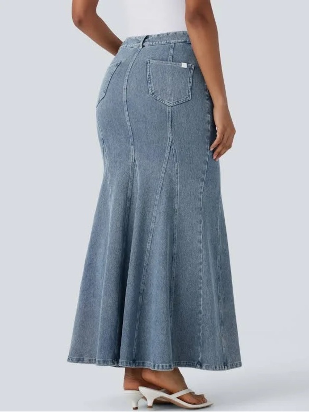 Halara Flex Mid Rise Maxi Mermaid Skirt with Pockets